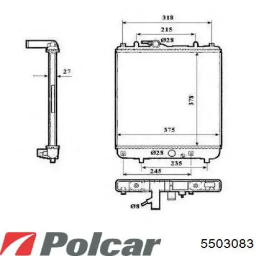 Радиатор 5503083 Polcar