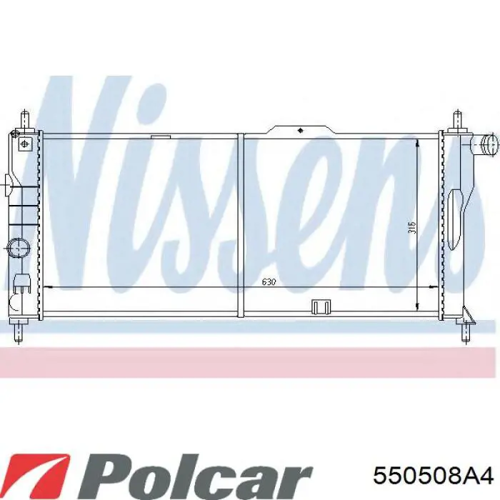 Купить 550508A4 Polcar Радиатор водяной