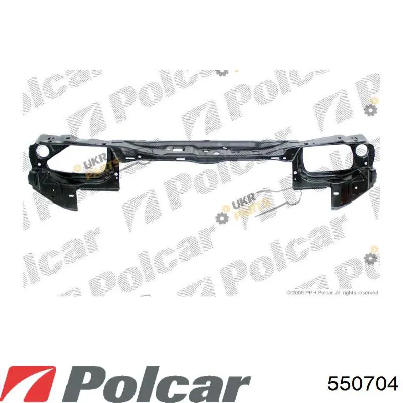 550704 Polcar суппорт радиатора верхний (монтажная панель крепления фар)