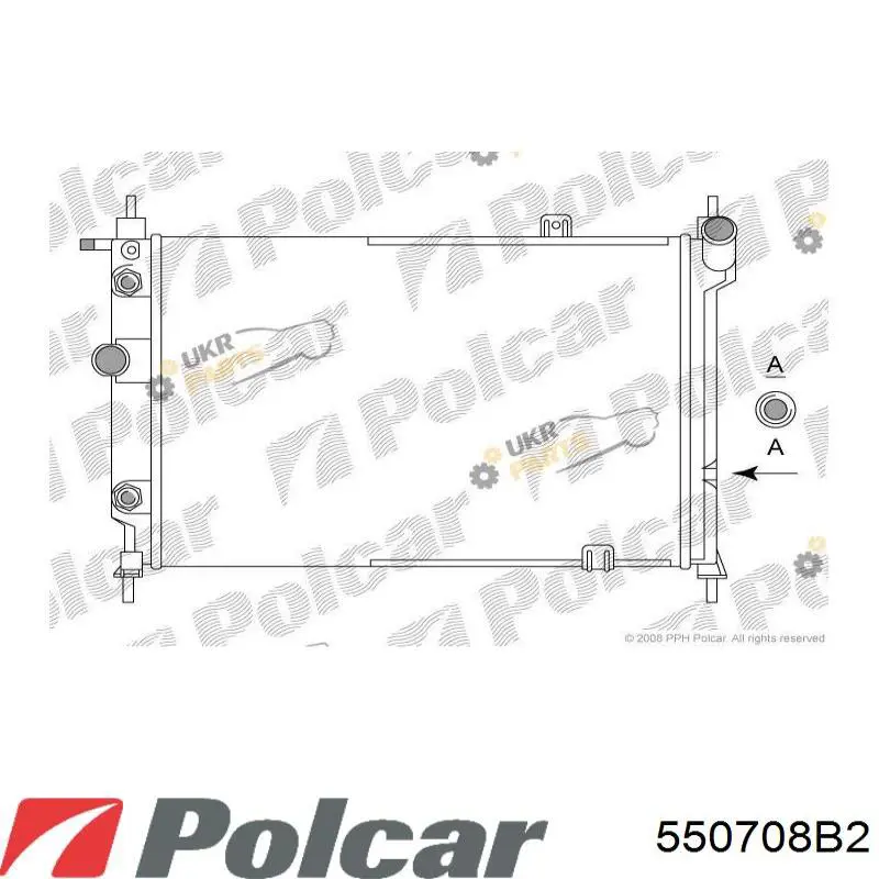 Радиатор 550708B2 Polcar