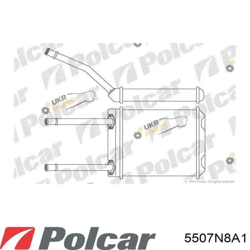 5507N8A1 Polcar радиатор печки