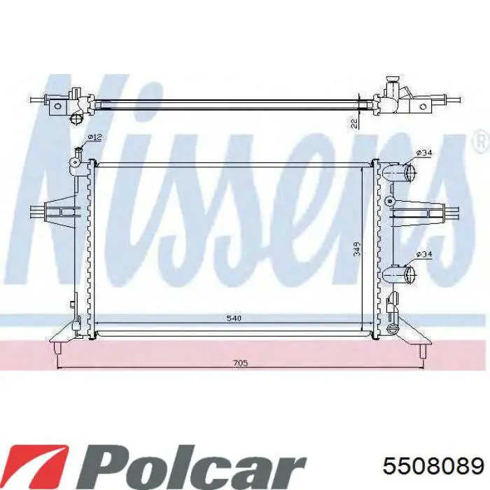 550808-9 Polcar радиатор
