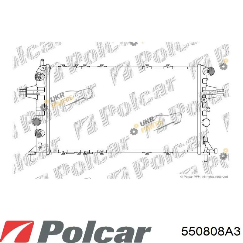 Радиатор 550808A3 Polcar