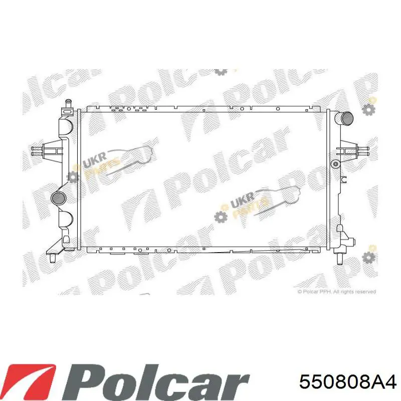 Радиатор 550808A4 Polcar