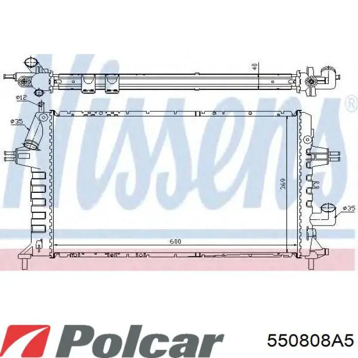 550808A5 Polcar Радиатор основной