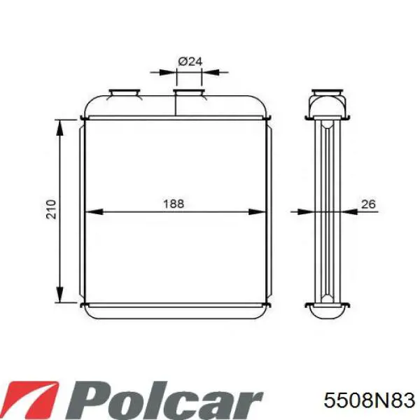 5508N83 Polcar радиатор печки