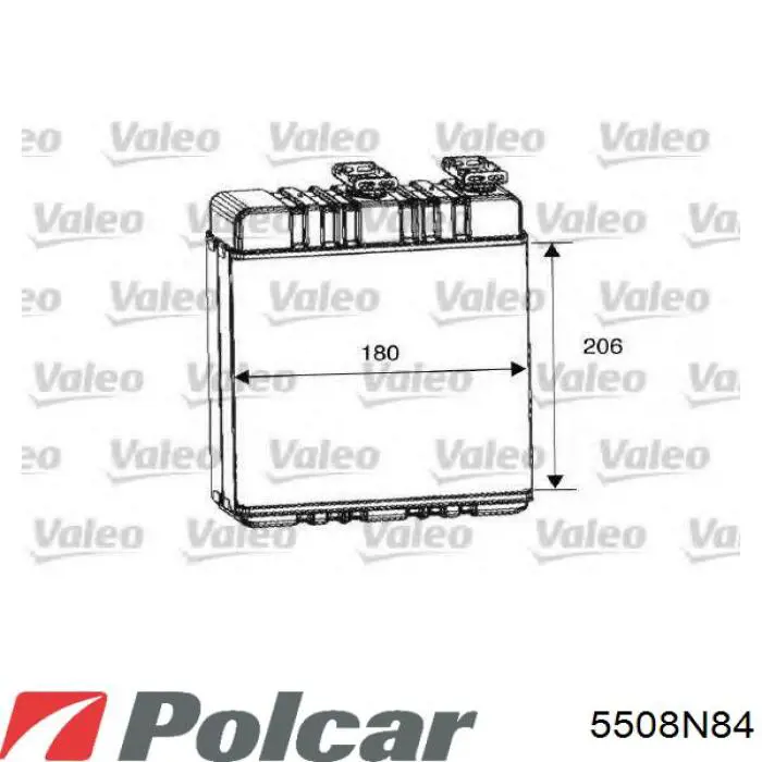 Радиатор печки (отопителя) Polcar 5508N84 цена, от 31.43 USD