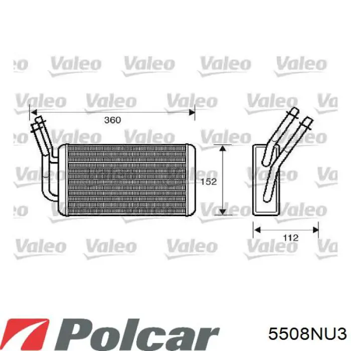 Мотор вентилятора печки (отопителя салона) Polcar 5508NU3 цена, от 37.42 USD