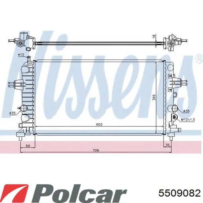 Радиатор 5509082 Polcar