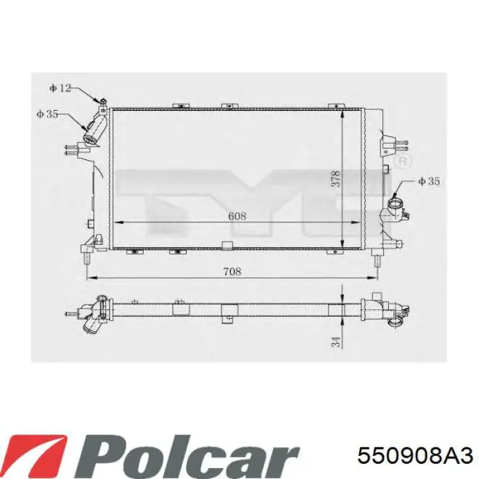550908A3 Polcar радиатор