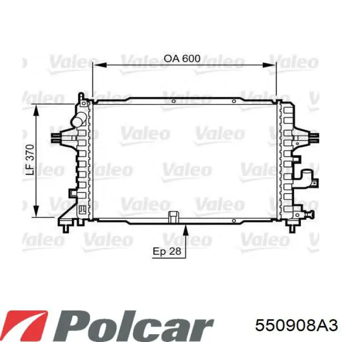 Купить 550908A3 Polcar Радиатор водяной