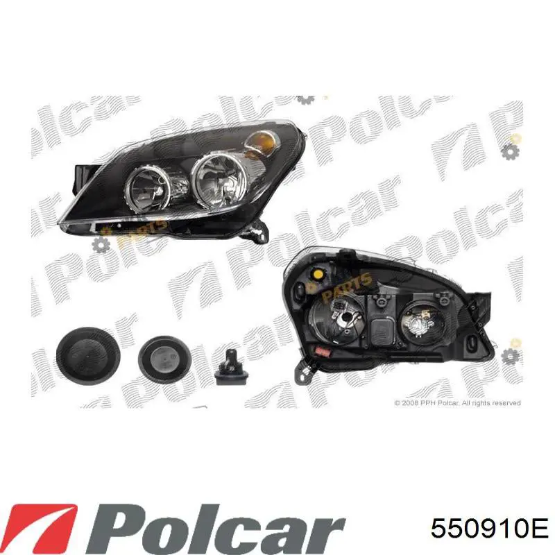 Правая фара 550910E Polcar