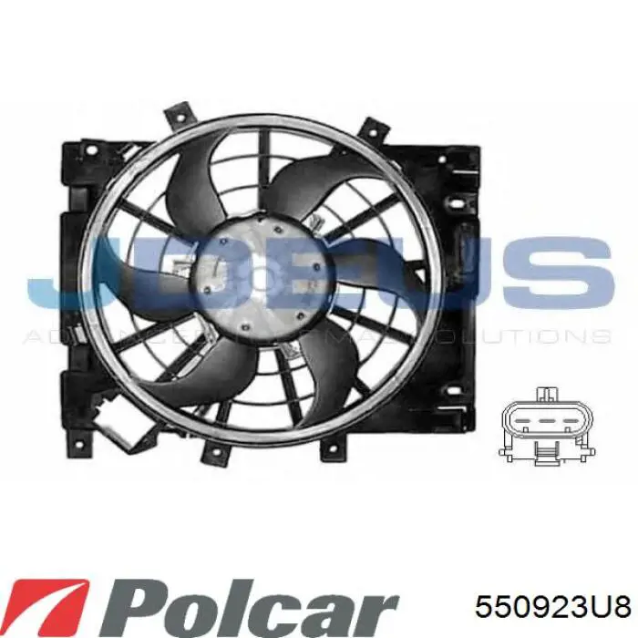 Ventilador (rodete +motor) refrigeración del motor con electromotor completo 550923U8 Polcar