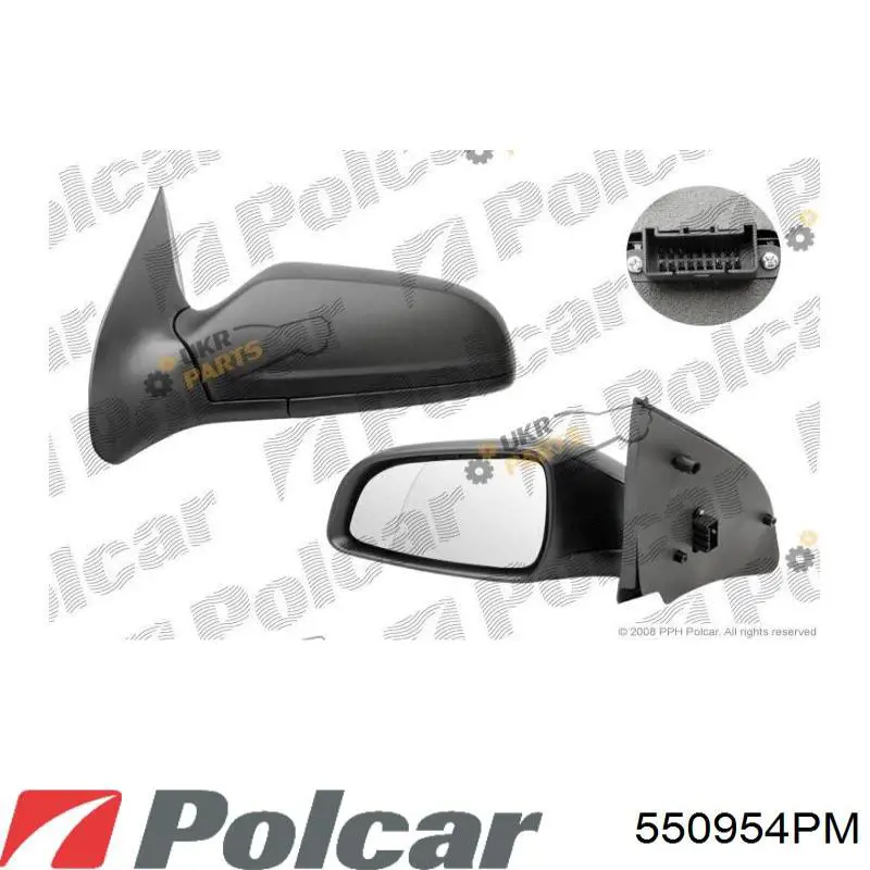 13142000 Peugeot/Citroen Накладка зеркала заднего вида, левая