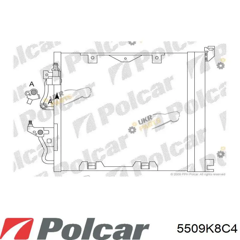 5509K8C4 Polcar радиатор кондиционера