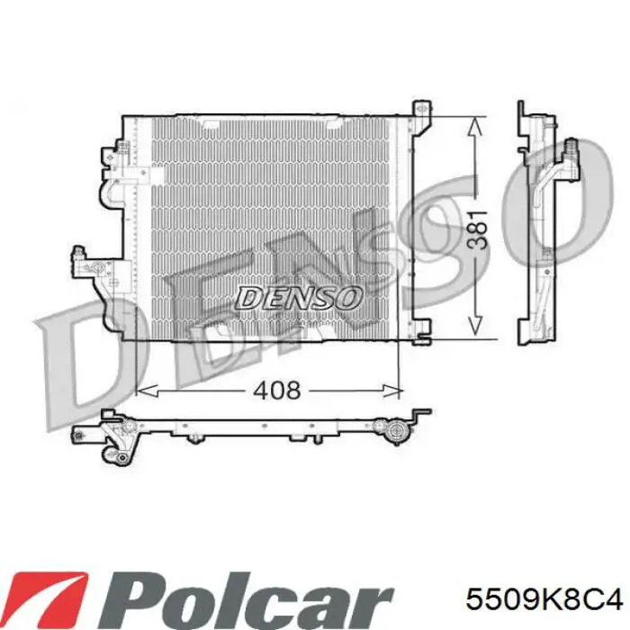 Конденсатор кондиционера Polcar 5509K8C4 цена, от 57.11 USD