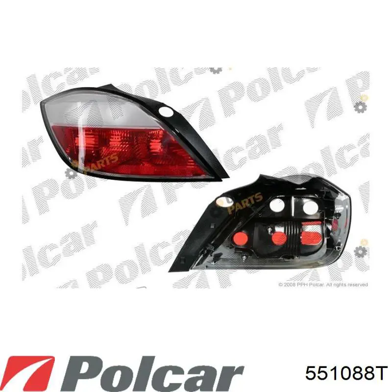 551088-T Polcar фонарь задний правый