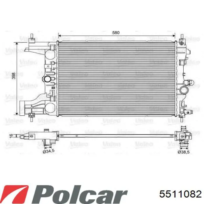 Радиатор охлаждения двигателя Luzar LRC2116 цена, от 41.16 USD