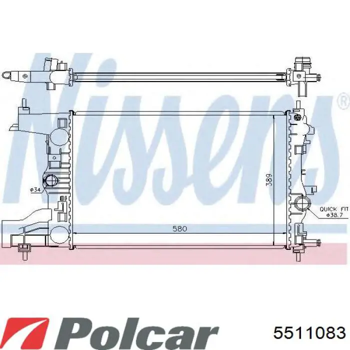 Интеркулер 5511083 Polcar