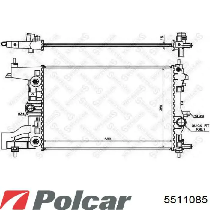 Радиатор 5511085 Polcar
