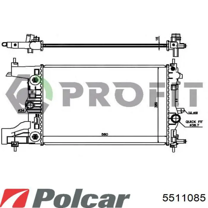 5511085 Polcar Радиатор основной