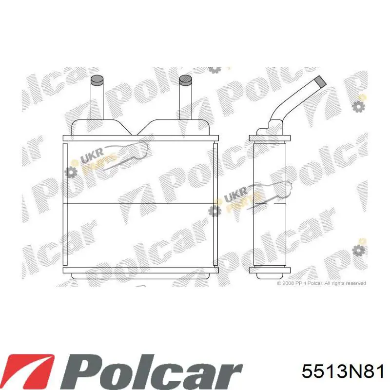 5513N81 Polcar радиатор печки