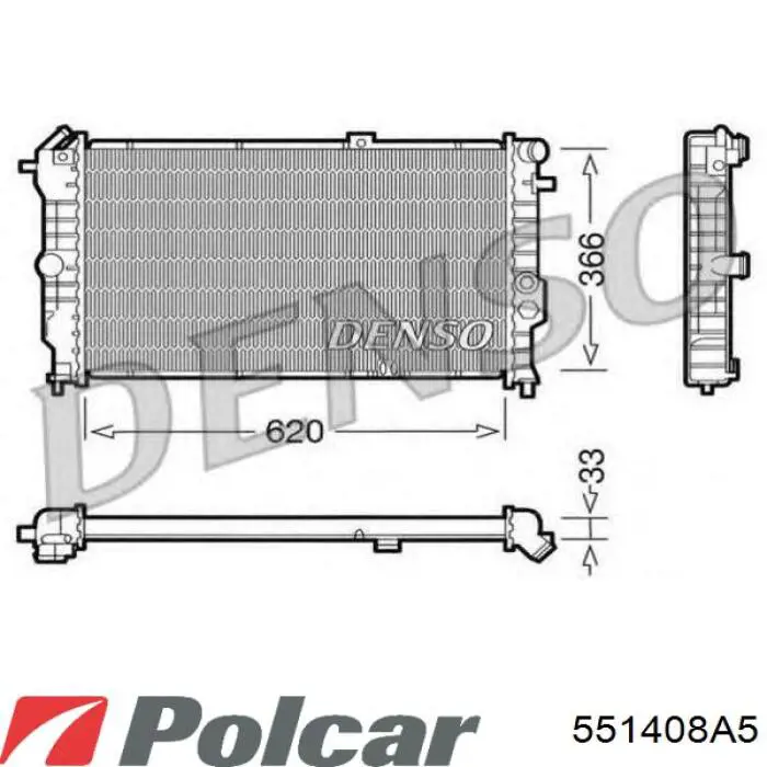 Радиатор 551408A5 Polcar