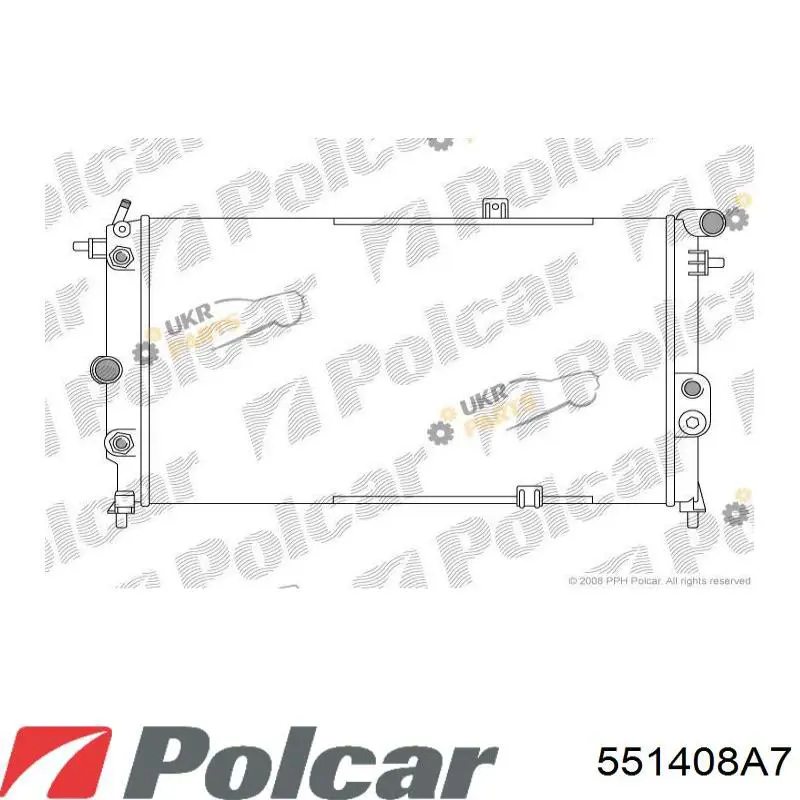 Радиатор 551408A7 Polcar