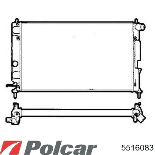 Купить 5516083 Polcar Радиатор водяной