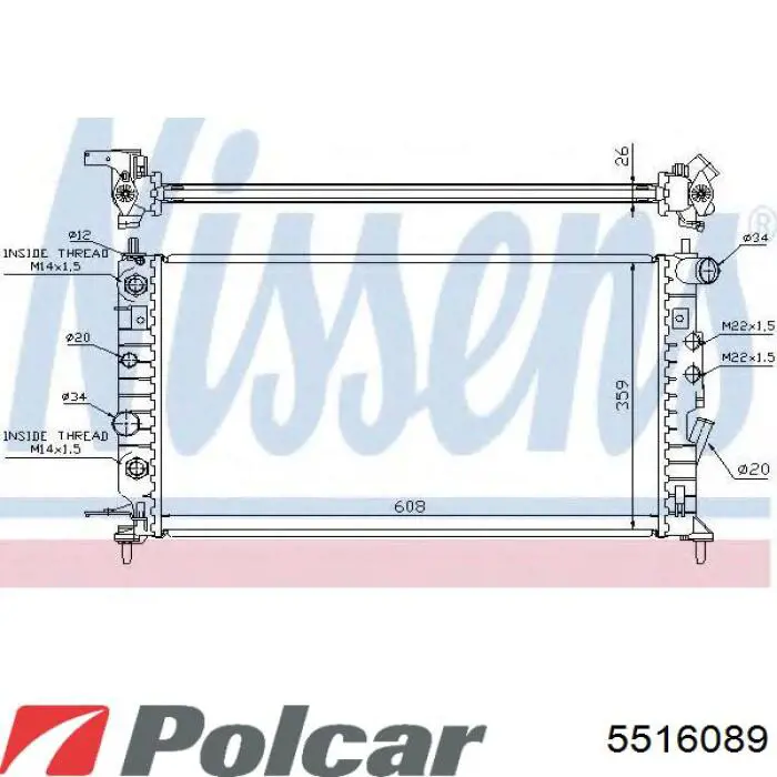 Радиатор 5516089 Polcar