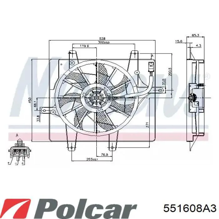 Радиатор 551608A3 Polcar