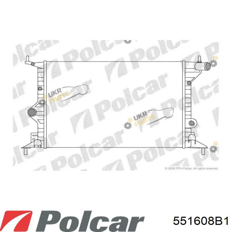 Радиатор 551608B1 Polcar