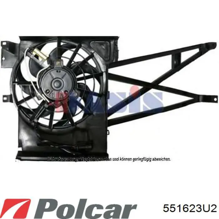 551623U2 Polcar электровентилятор охлаждения в сборе (мотор+крыльчатка)