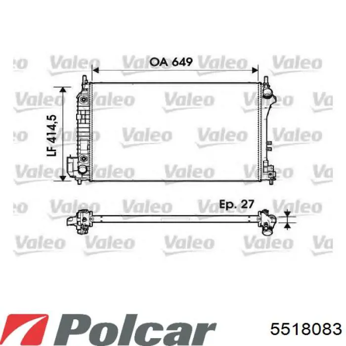 5518083 Polcar радиатор