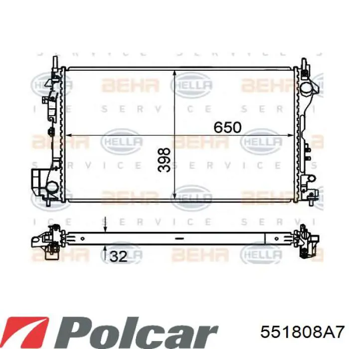 551808A7 Polcar радиатор