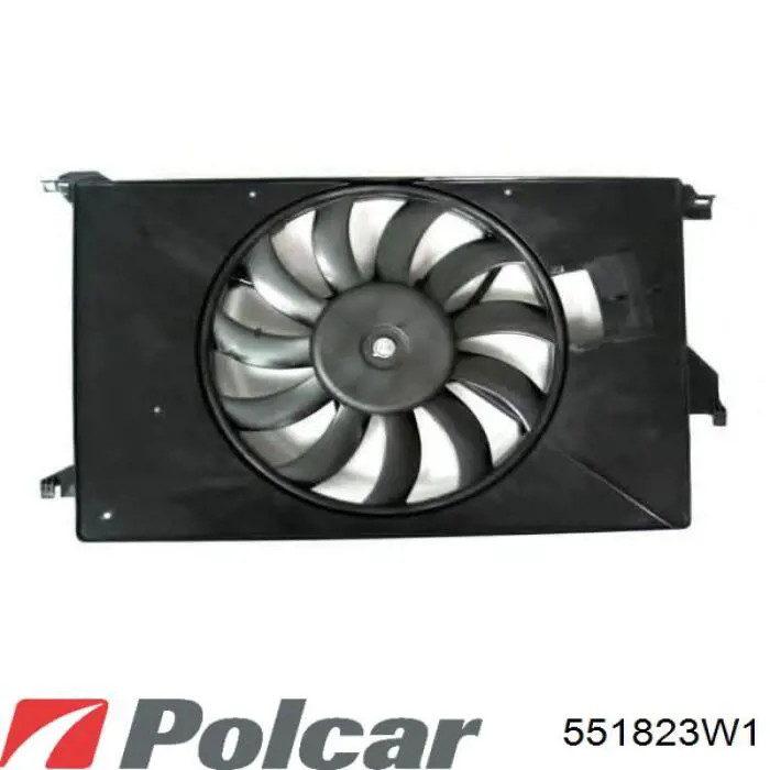 551823W1 Polcar диффузор радиатора охлаждения, в сборе с мотором и крыльчаткой