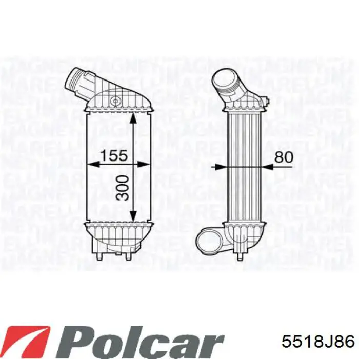5518J86 Polcar интеркулер