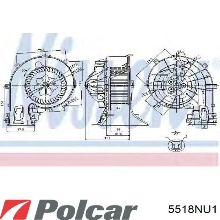 5518NU1 Polcar вентилятор печки