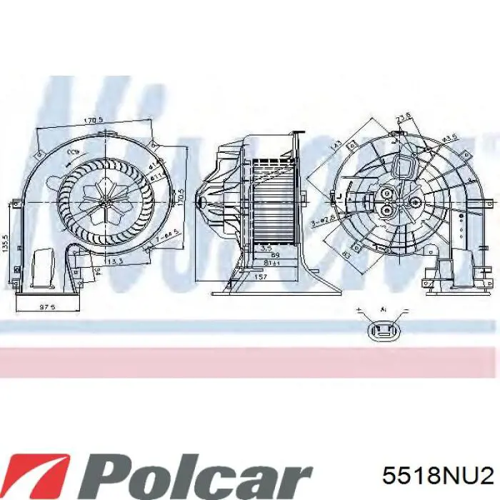 5518NU2 Polcar Электромотор печки