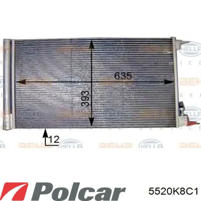 5520K8C1 Polcar радиатор кондиционера