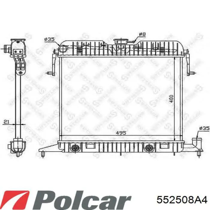 Радиатор 552508A4 Polcar