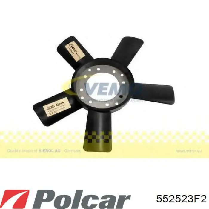 Вентилятор (крыльчатка) радиатора охлаждения Polcar 552523F2