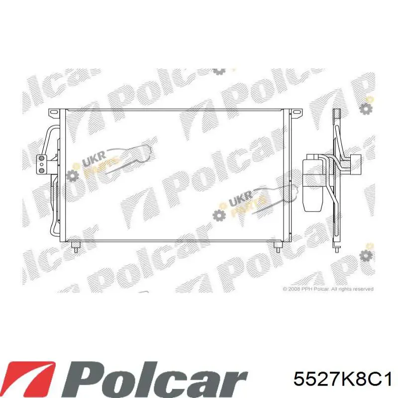 Радиатор кондиционера 5527K8C1 Polcar