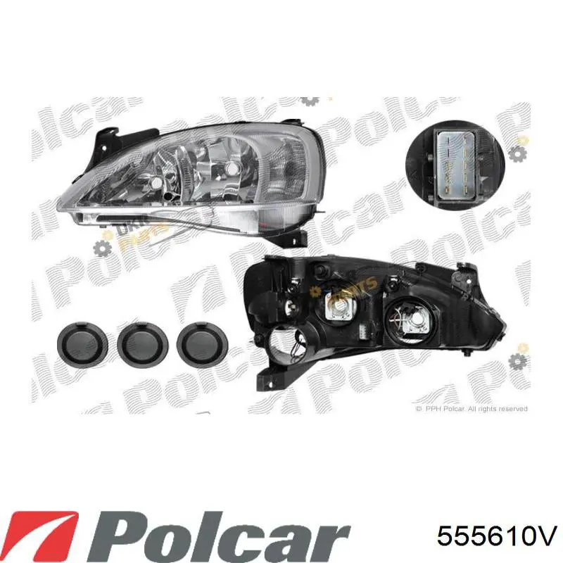 Фара правая 555610V Polcar