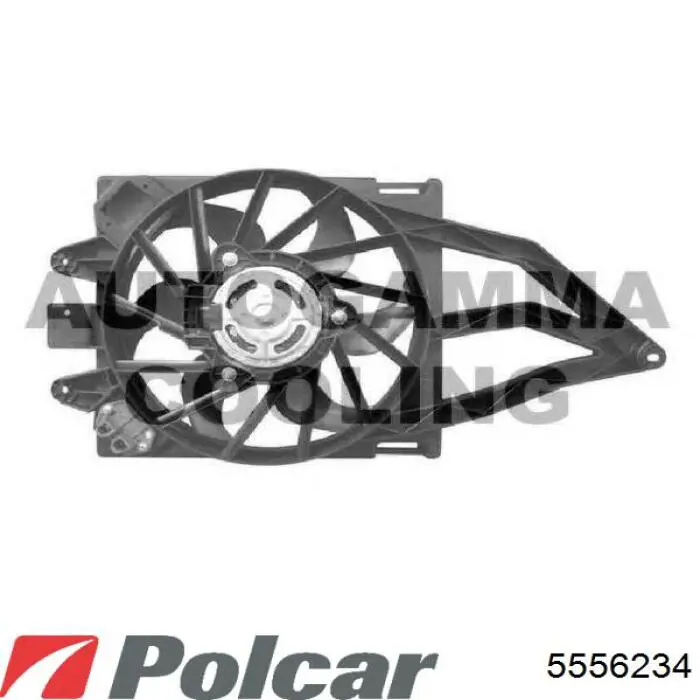 555623-4 Polcar электровентилятор охлаждения в сборе (мотор+крыльчатка правый)
