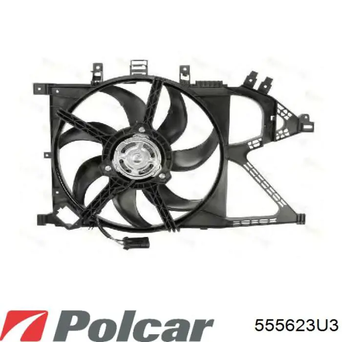 555623U3 Polcar электровентилятор охлаждения в сборе (мотор+крыльчатка правый)