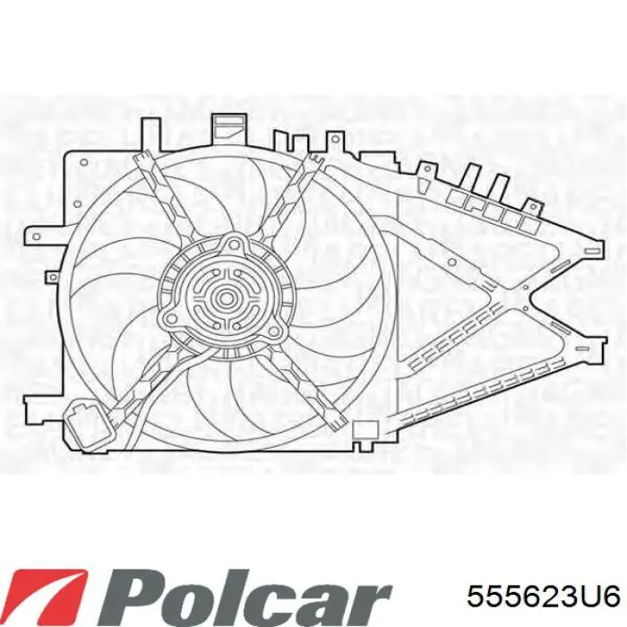 Ventilador (rodete +motor) refrigeración del motor con electromotor completo 555623U6 Polcar