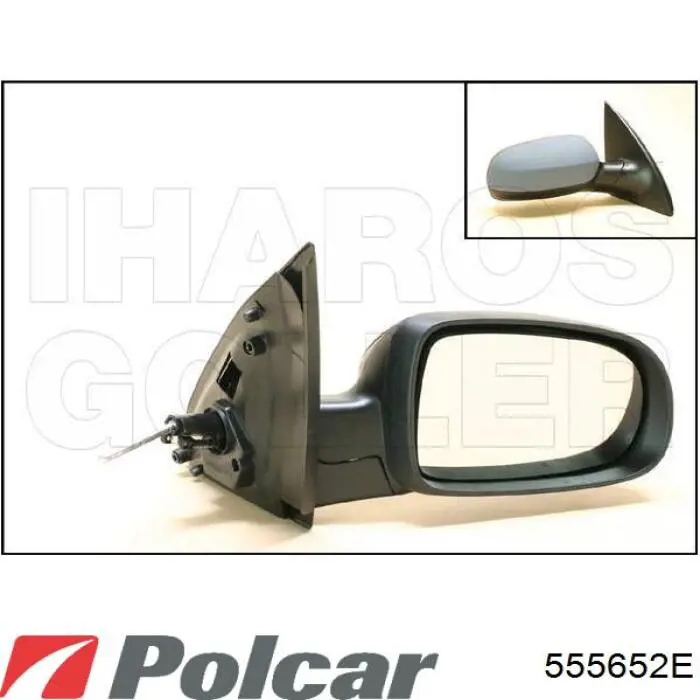 555652E Polcar Накладка зеркала заднего вида, правая
