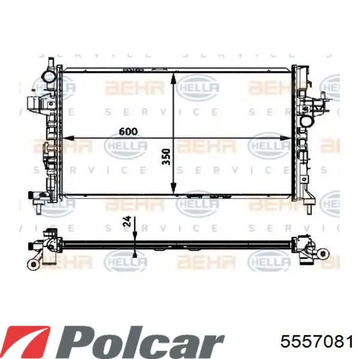 Радиатор 5557081 Polcar