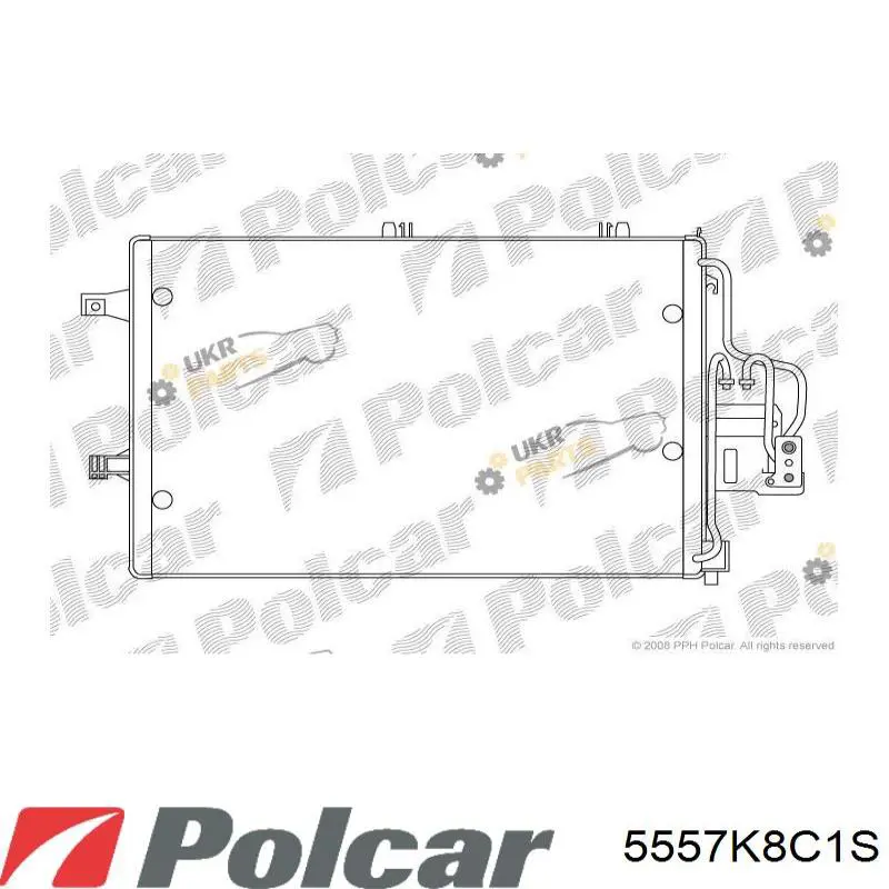 Радиатор кондиционера 5557K8C1S Polcar